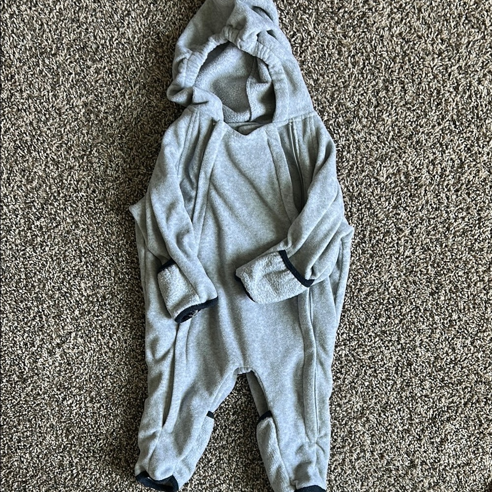 Gray Fleece Snow Suit